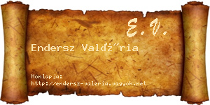 Endersz Valéria névjegykártya